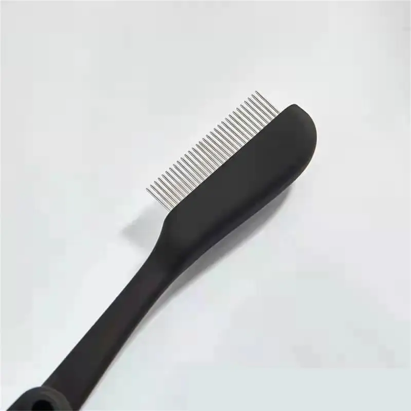 Dobrável modelador de cílios pente separador rímel curl escova de metal mini sobrancelha pente ferramenta de maquiagem