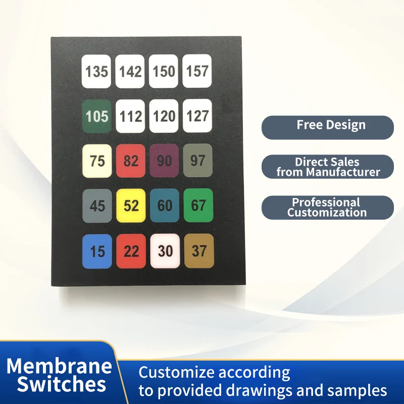 Manufacturer supplies PC nameplate control switch panel convex button conductive PET film button panel