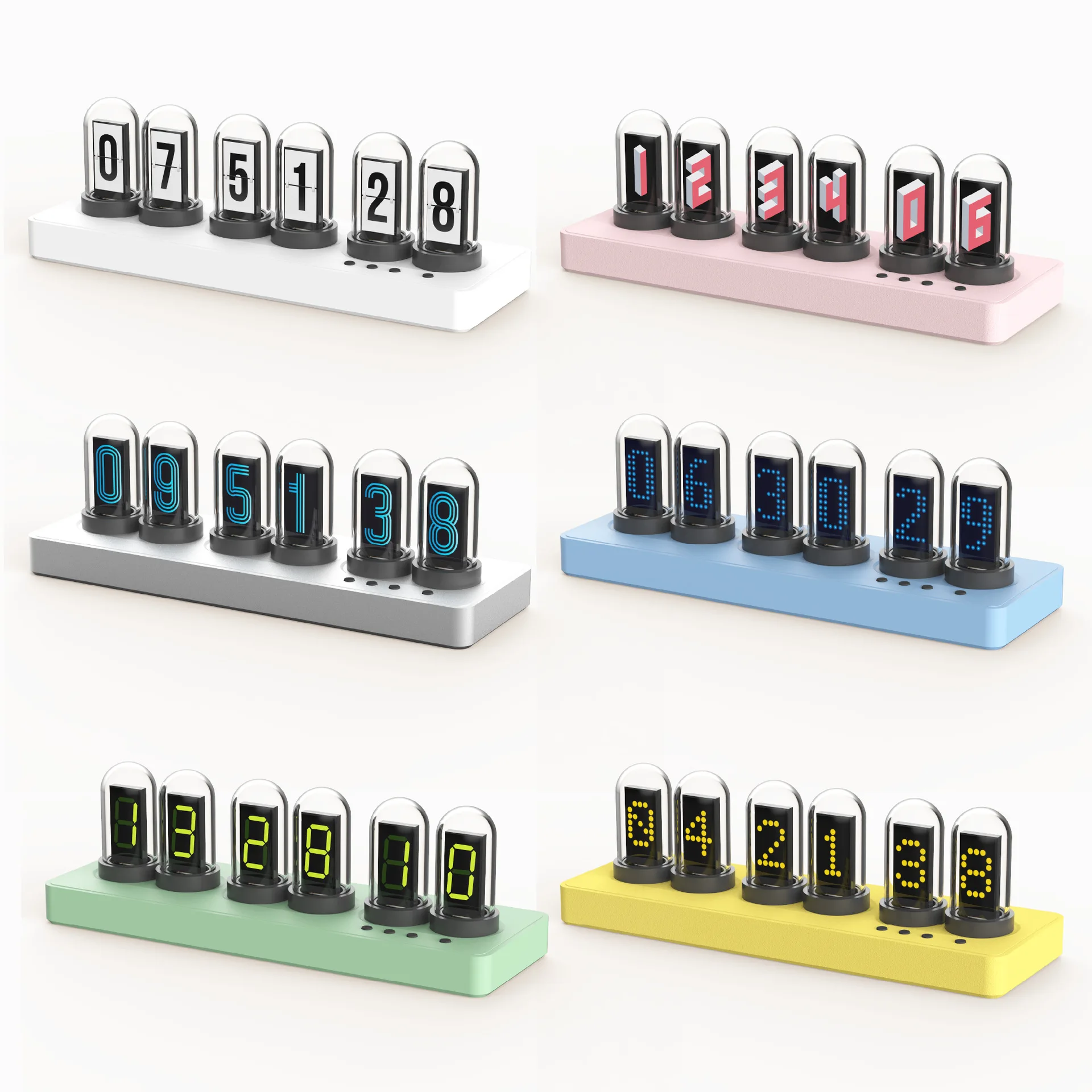 Smart weather station weather clock ornament ins wind electronic ips color screen desktop clock