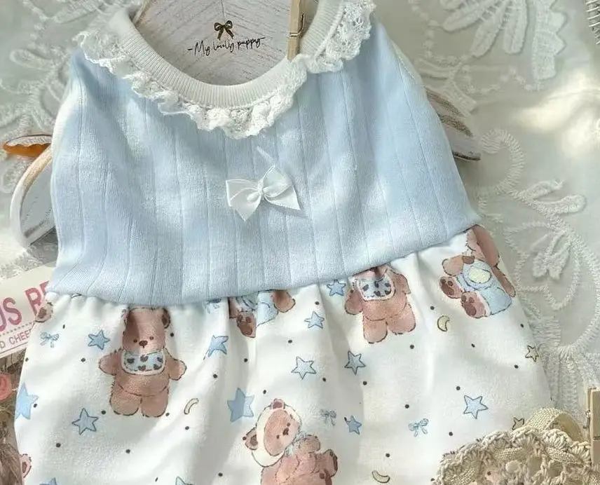 Ropa con tirantes para perros, encaje y burbujas estilo calabaza - imagen 4