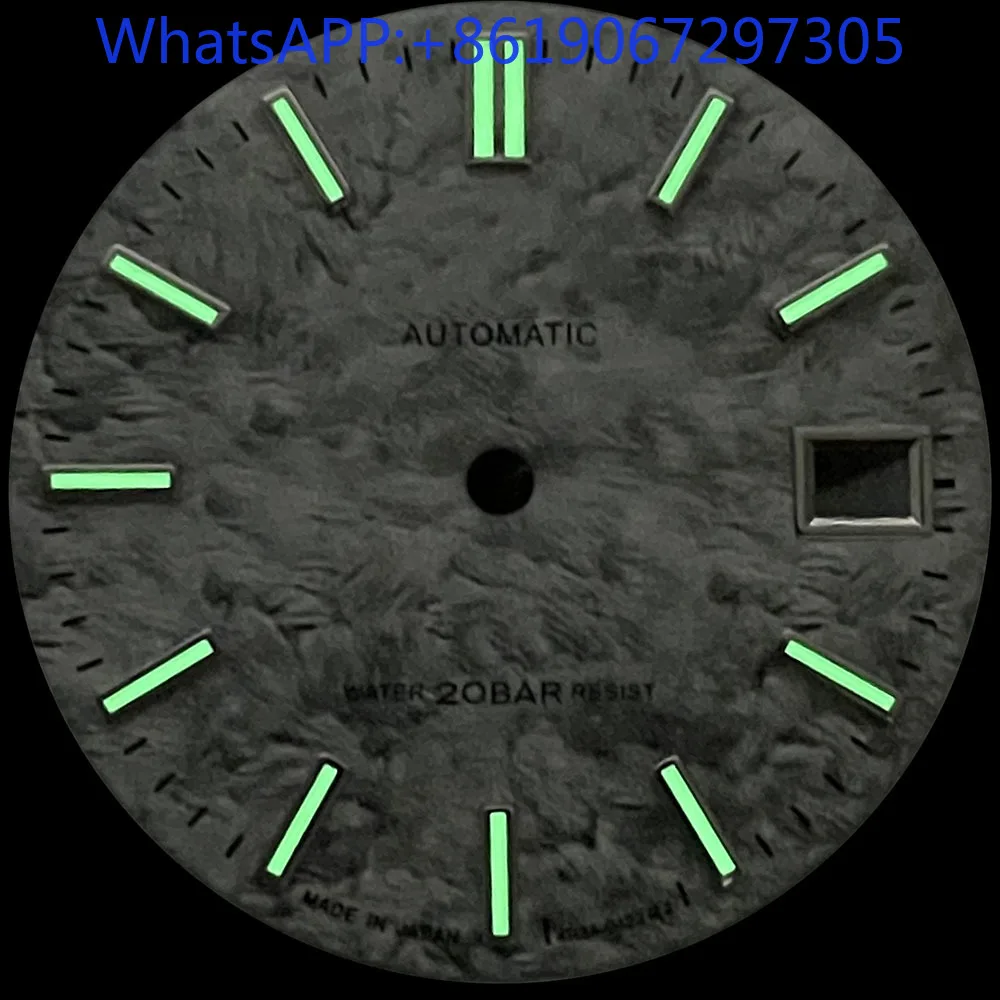 قرص ساعة كورنفيلد عتيق مناسب لحركة NH35/36 الأوتوماتيكية ساعة رجالية باللون الأزرق والأخضر 20 شريط أجزاء تعديل nh35