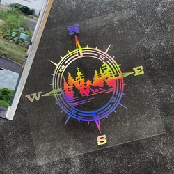 Jungle Adventure Compass Reflective Vinyl Car Stickers Motos Fuel Tank Front Windshield Helmet Motorcycles Accessories Decal