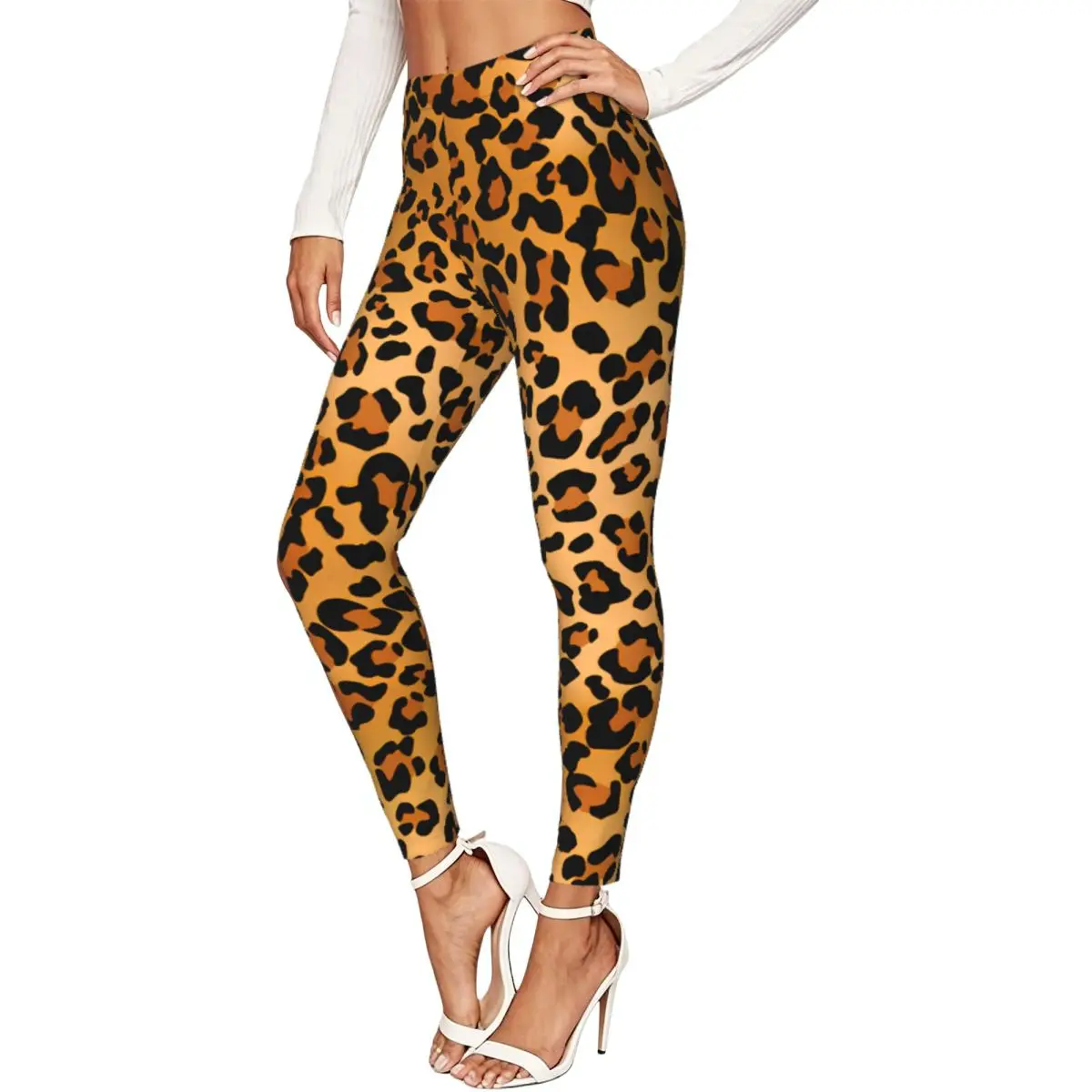 Cheetah Leopard Women Stretchy Leggings High Elastic Comfortable Fitness Yoga Pants