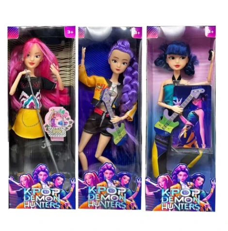 

New 11in Kpop Demon Hunters Action Figure K-POP Demon Slayer Vinyl Doll Rumi Zoey Mira Character vinyl figurine Fan Club Gifts