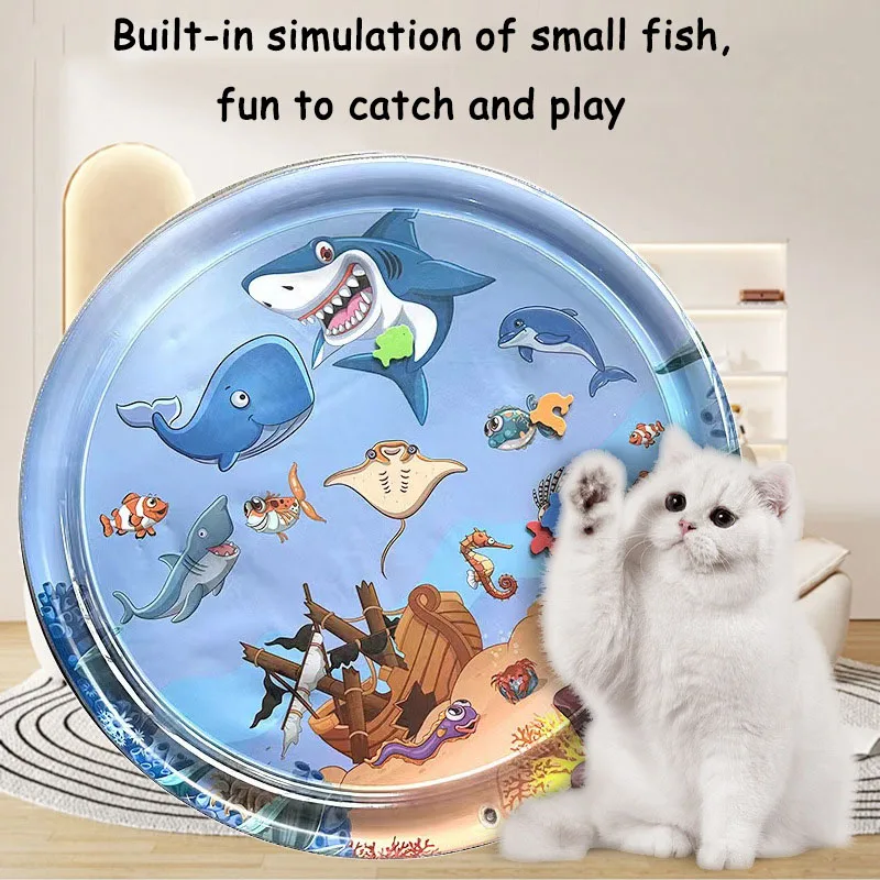 Summer Cooling Pet Water Mat inflatable Water-filled cat Bed Cushion Thickened anti-scratch Dog Ice Pad dog Nest cat Play Toy