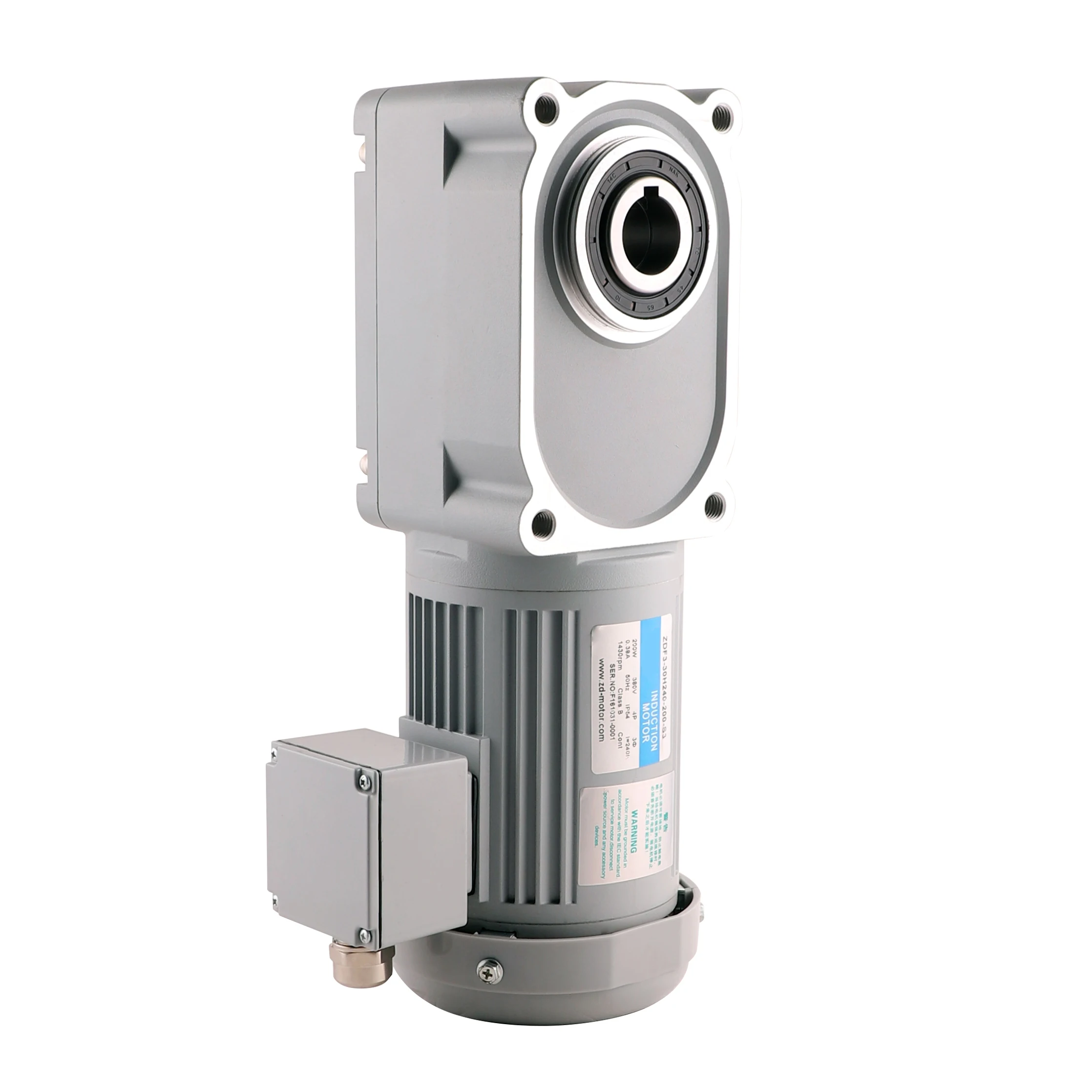 220V 50HZ Hypoid 400W AC Motor with 15 Ratio Gearbox 33Nm 100rpm
