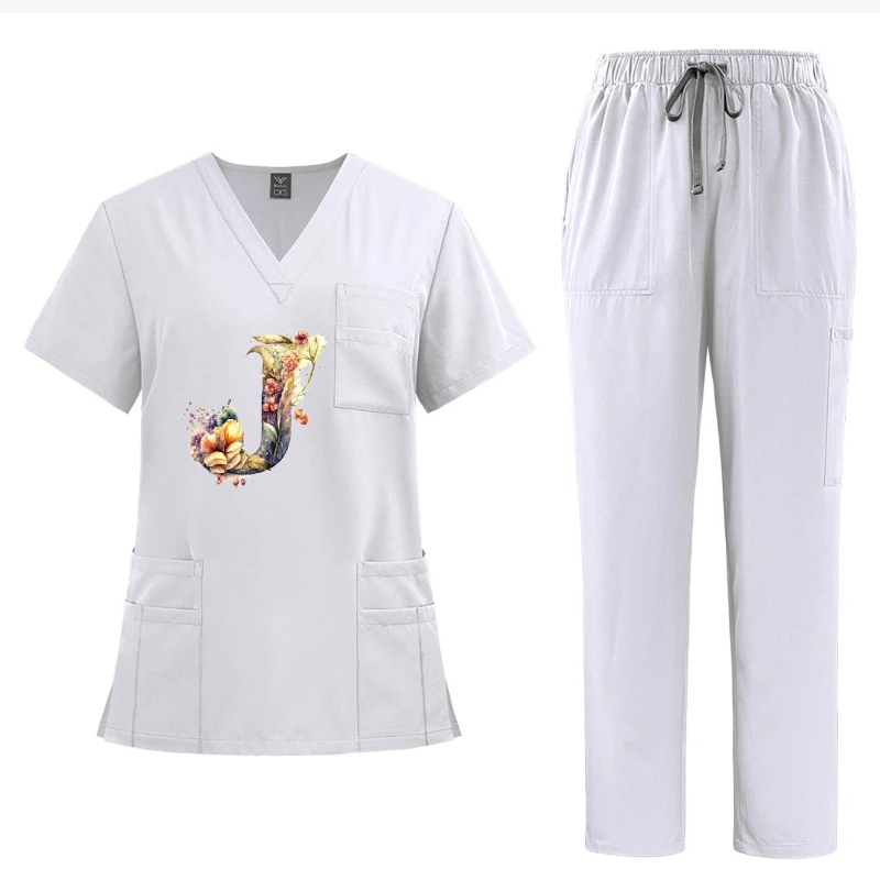 

Unisex V-Neck Short-Sleeve Waiter Overalls Restaurant Catering Set Breathable Washable Workwear