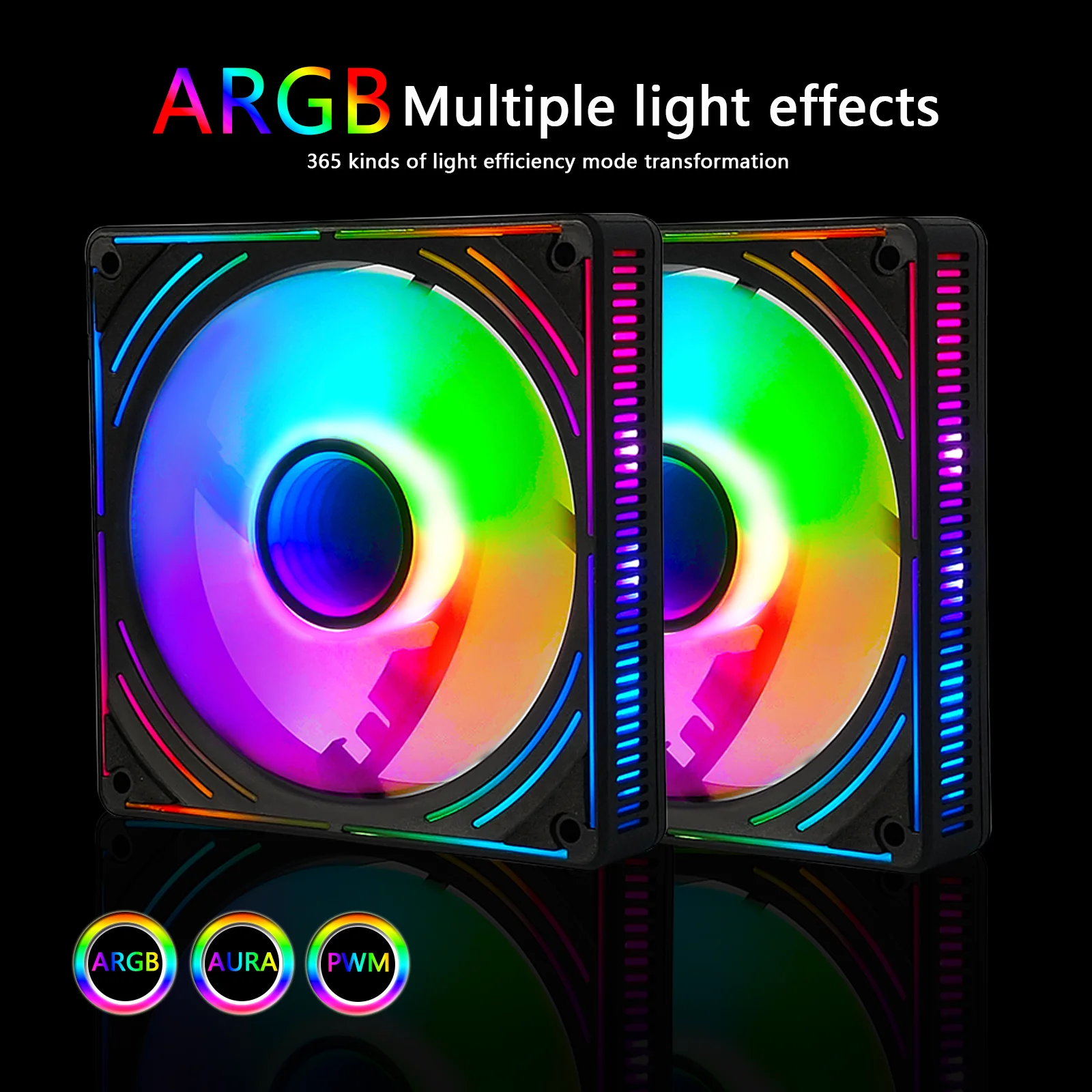 

MANMU pc Case Cooling Chassis Fan Cooler Computer 120mm Rgb pc Cooling Fan 3Pin/4Pin Pwm 12V Fans Cooling