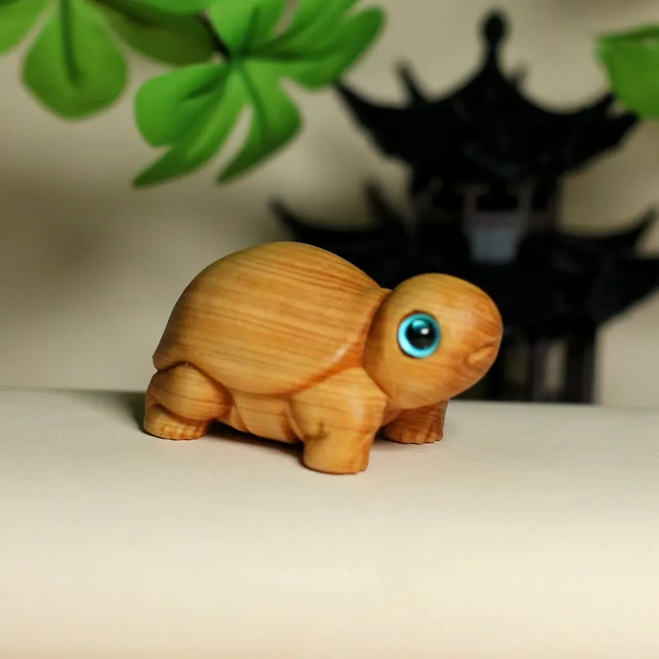 Wealthy Turtle Carving Wooden Handheld Item Prosperous Turtle Long Lifespan Turtle Money Turtle Decorative Car Accessory