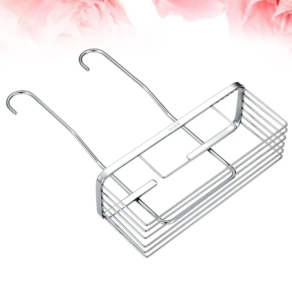 1Pcs Heavy Duty Stainless Steel Shower Organizer Hanging Rack Bathroom Shelf Toiletries Storage Space Saver Rust Proof Easy