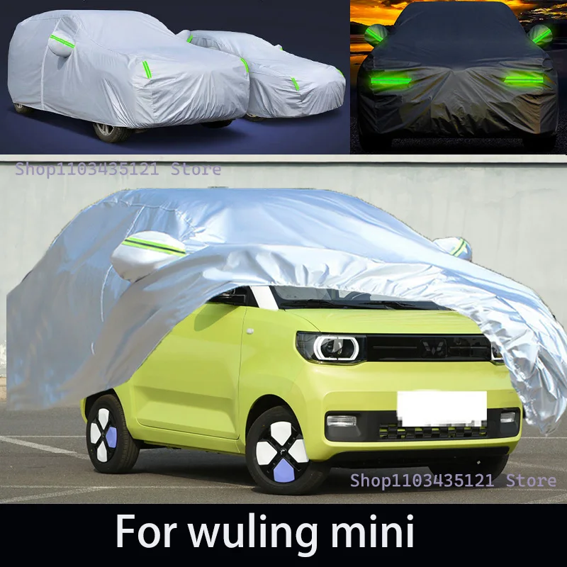 

For wuling mini Outdoor Protection Full Car Covers Snow Cover Sunshade Waterproof Dustproof Exterior Car accessories