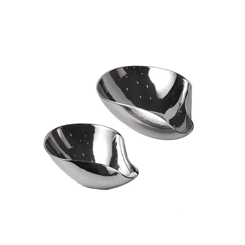 

Light luxury electroplated ceramic vase ornament, hotel model room, homestay fruit plate, dining table ornament