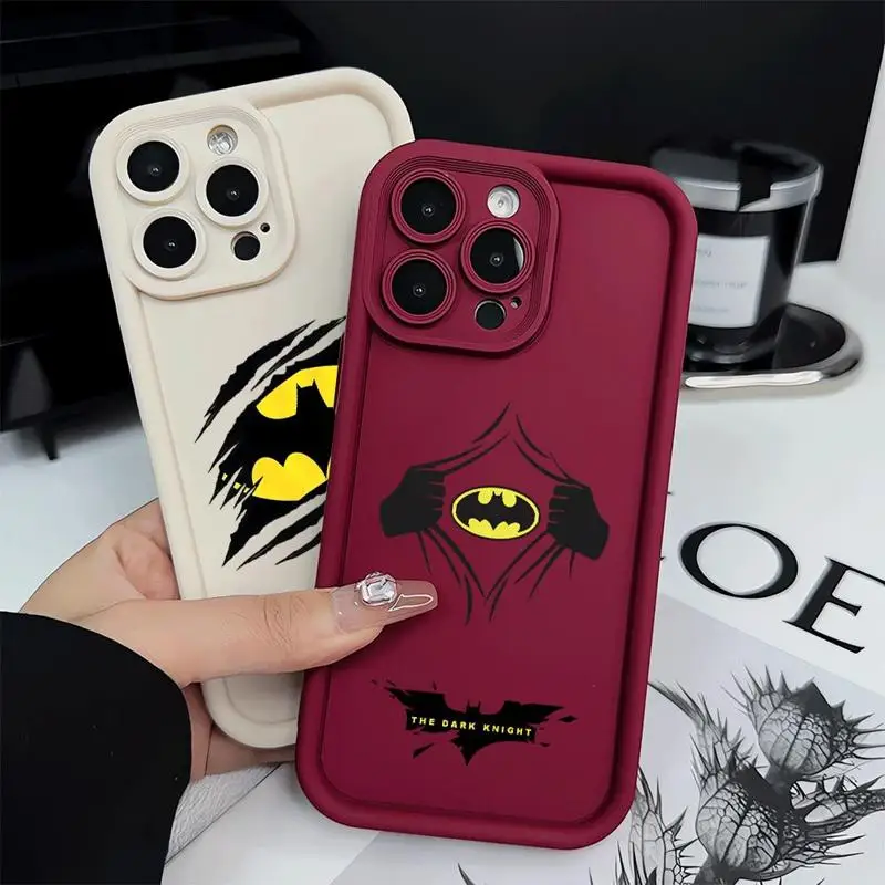 The B-Bat-mans Logo Phone Case for iPhone SE 14 Plus 11 Pro 13 Mini 15ProMax XR 12 Pro 8 7 XS Max Soft Silicone Cover