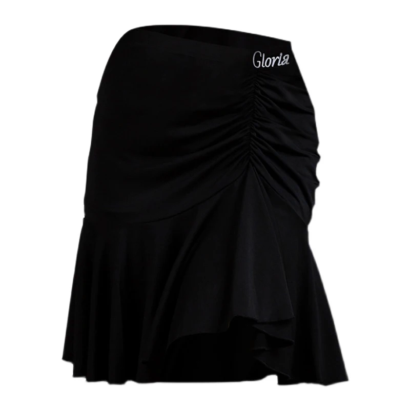 2025 Latin Dance Röcke Für Frauen Chacha Rumba Tango Praxis Kleidung Sexy Falten Rock Damen Latin Leistung Röcke XH 1883