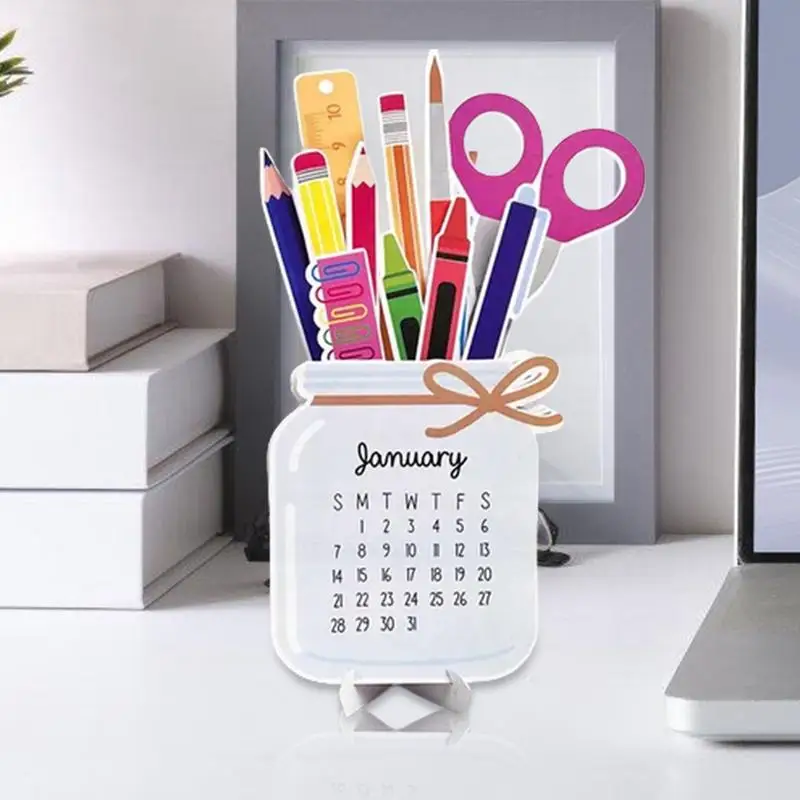 12 Month Calendar 2025 Planner Calendar January 2025-December 2025 Jar Shape Small Table Calendar For To-do List Appointments