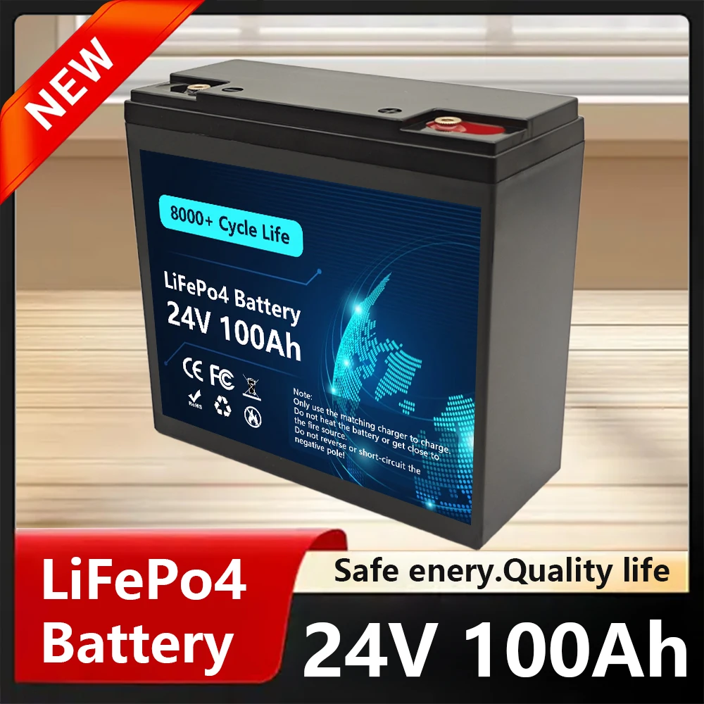 

New 24V 100/200Ah LiFePO4 Battery Pack ,32700 Built-in 200A Protection BMS, Great for RV/Camper, Trolling Motors, Solar Off-Grid