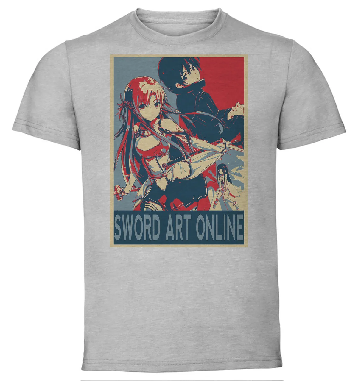 

T-Shirt Unisex Grey Propaganda Sword Art Online Characters