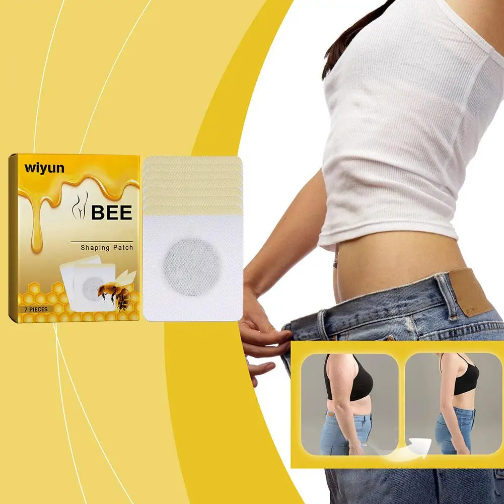 Abelha Venom Slimming Patch para Mulheres e Homens, Drenagem Linfática, Remendo de Emagrecimento, Cuidado Linfático, 7 Pcs