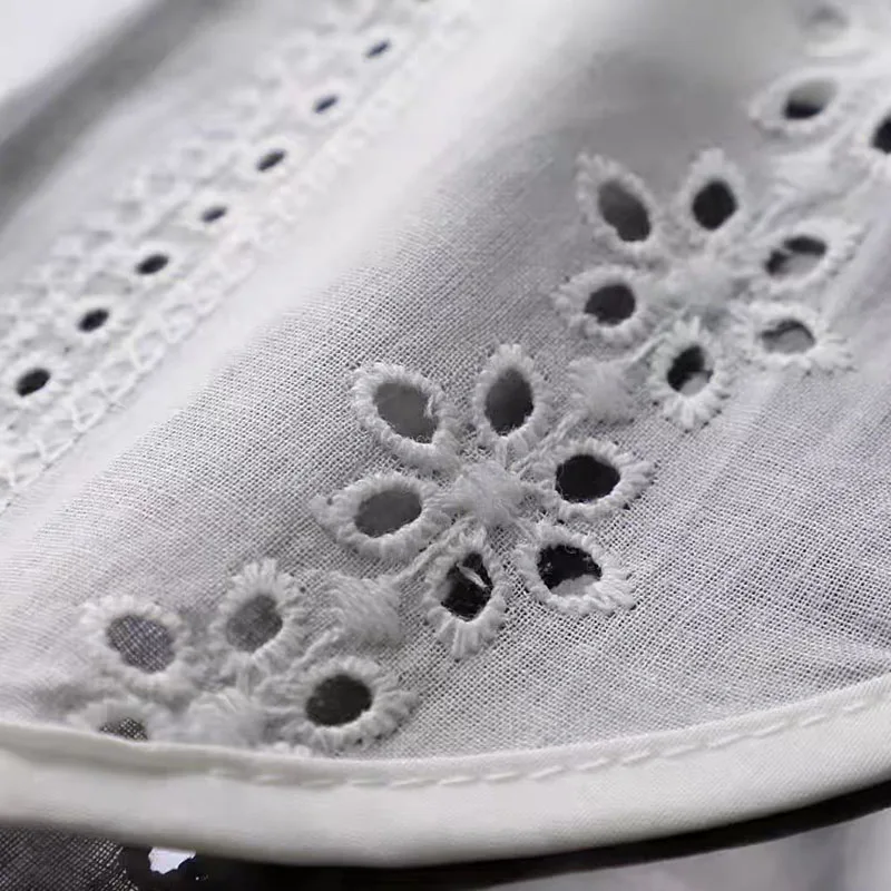 الأبيض الجوف الأزهار وهمية طوق المرأة انفصال الياقات التلبيب قميص أبيض كاذبة طوق نصف قميص الإناث اكسسوارات الرقبة ديكور