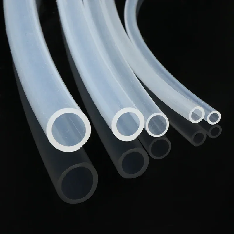 1 Meter Food Grade Clear Transparent Silicone Rubber Hose ID 0.51 2 3 4 5 6 7 8 9 10 mm O.D Flexible Nontoxic Silicone Tube