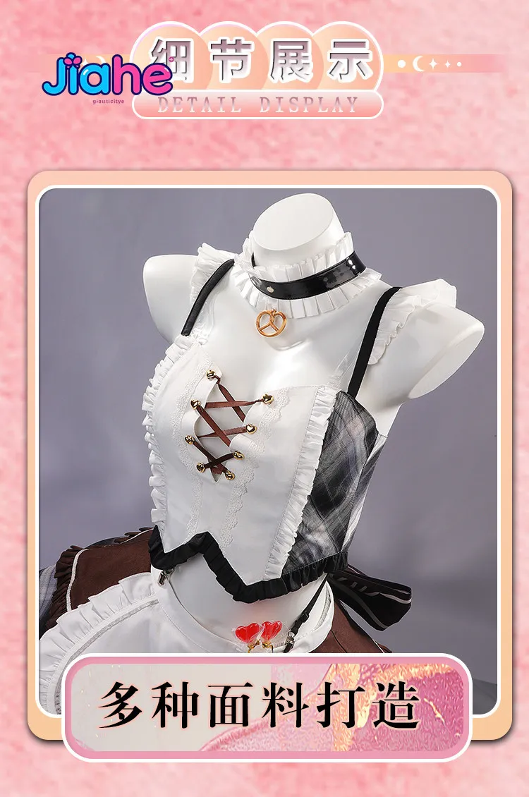 Bready Cafe maid uniform Cosplay In Stock  Goddess Victory Costume Anime Halloween Carnival Women Sweet Dress Convention Outfit