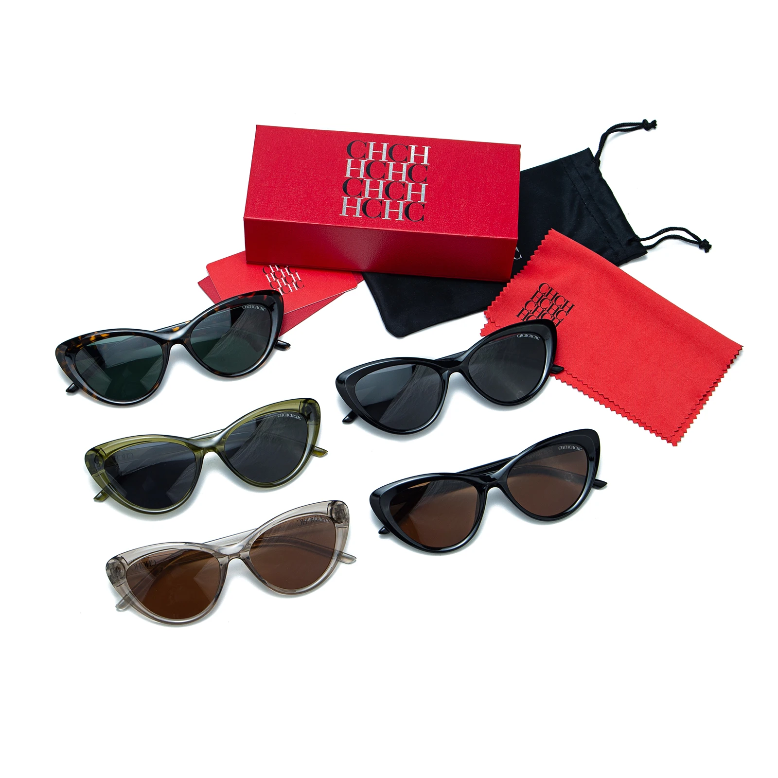 

CH Vintage Small Frame Cat's Eye Sunglasses Women Brand Designer Tawny Sun Glasses Men's Outdoor Fashion Eyewear UV400 Gafas De