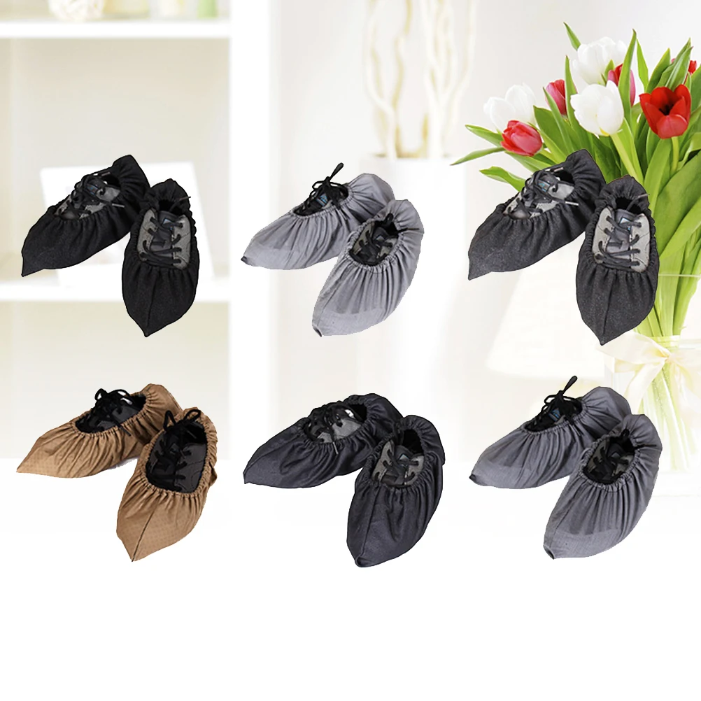 

1 Pair of Non-slip Shoe Covers Mopping Socks Floor Dust Cleaning Shoes for Office Living Room (Random Color)
