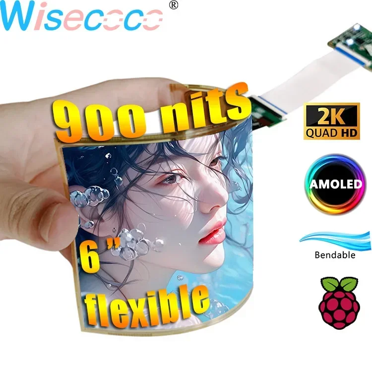 6 Inch 2K AMOLED Flexible Screen 2880*1440 900 Nits 6