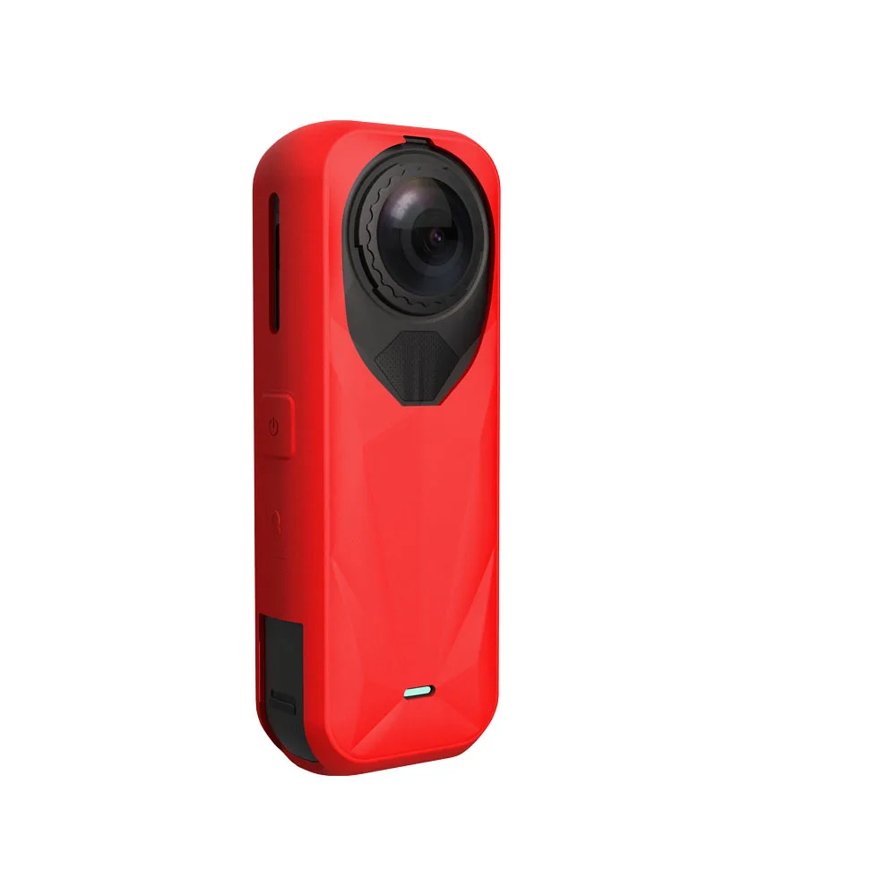 Zdjęcie 5: ​ do Insta360 X5 Pełna ochrona Etui ochronne Osłona obiektywu Silikonowe akcesoria do aparatu sportowego Niebieski Czerwony Czarny