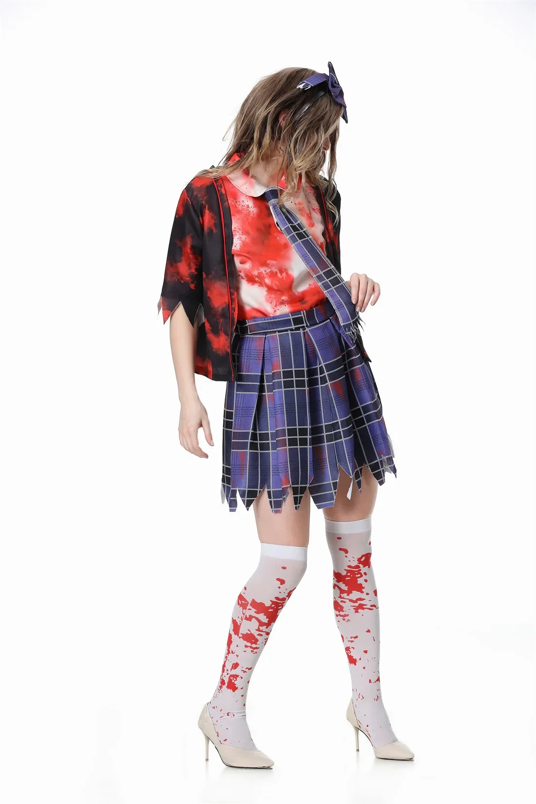 Halloween Cosplay Zombie Vampire Student Uniform Masquerade Party Costume