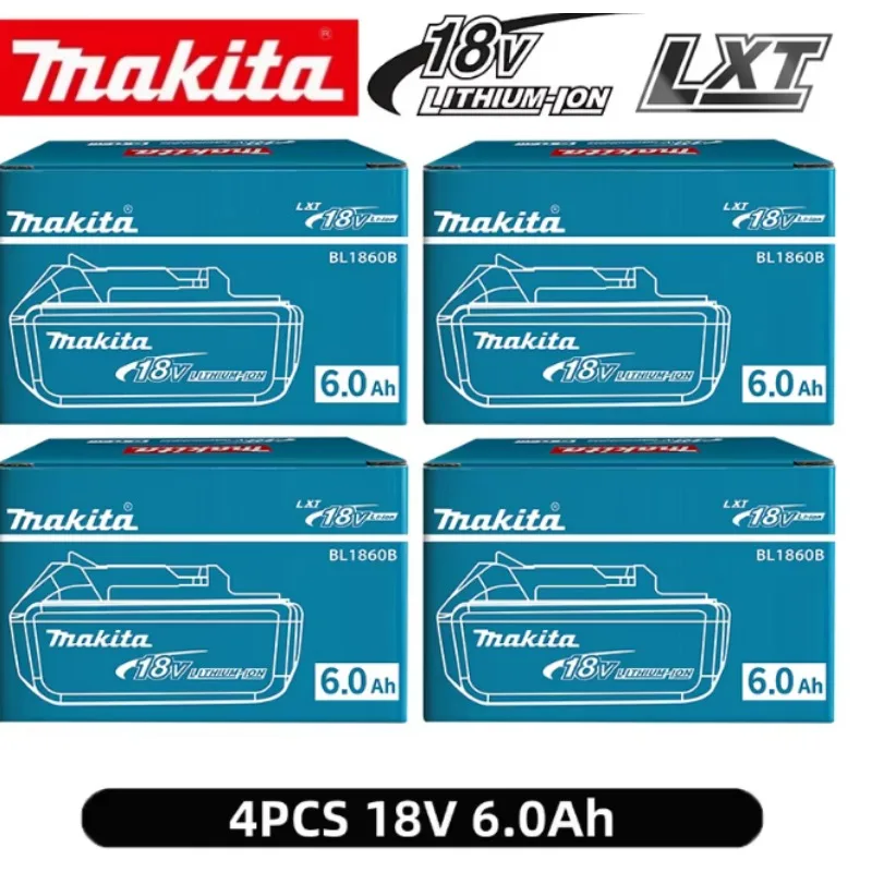 100% originele Makita-batterij, 18V 6.0Ah oplaadbare batterij, vervangt Makita BL1830B L1840B L1850B L1860B, batterij voor elektrisch gereedschap - afbeelding 2