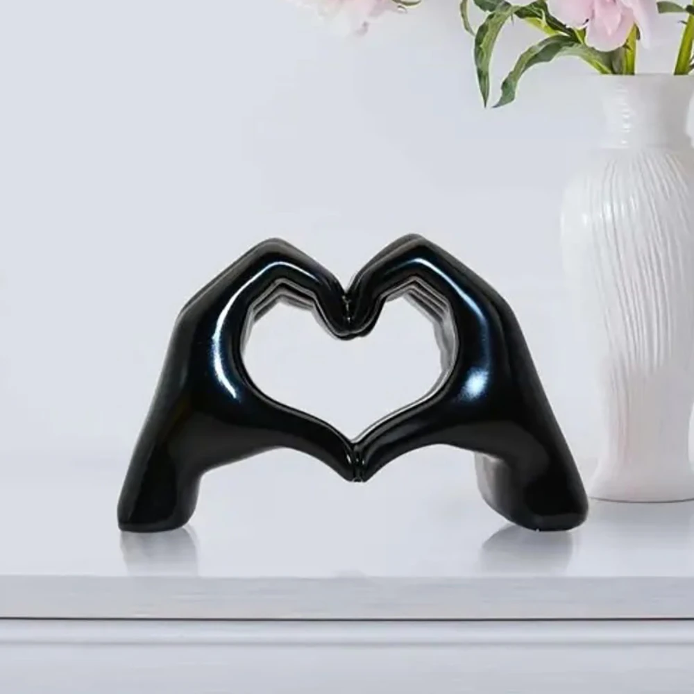 Resin Love Gesture Statues Sculptures Desktop Ornament Sculpture Figurines Nordic Light Luxury Art Crafts Office Home Decoration