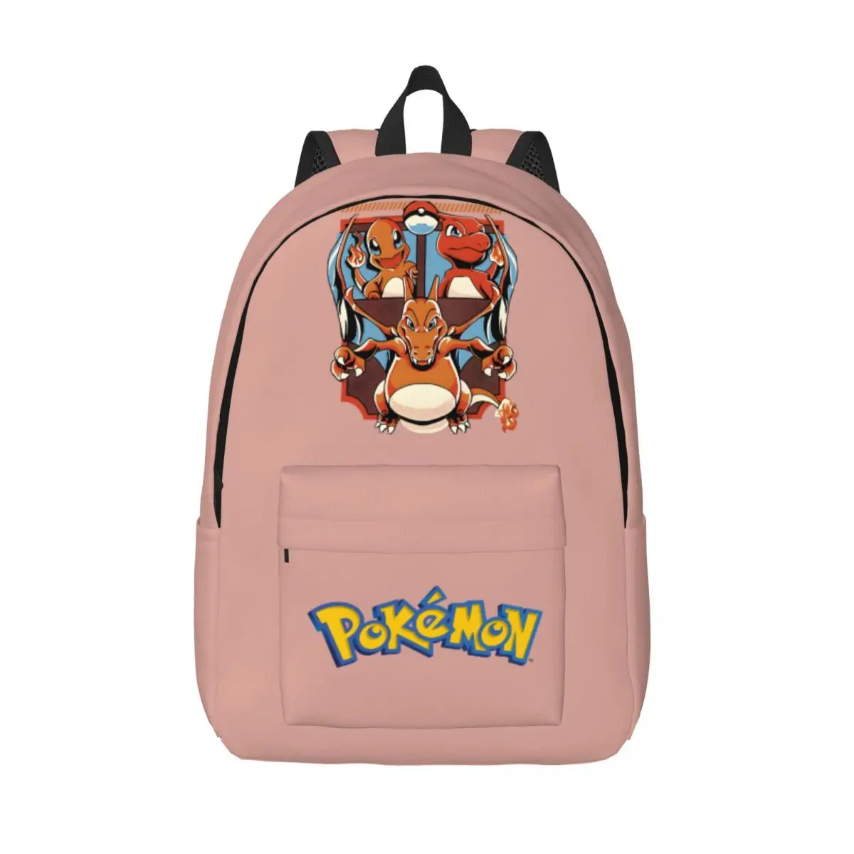 Fashionable Evolution Fire Dragon Daypack Campus Multi Compartment Pokemon Unisex Rucksack Birthday Gift