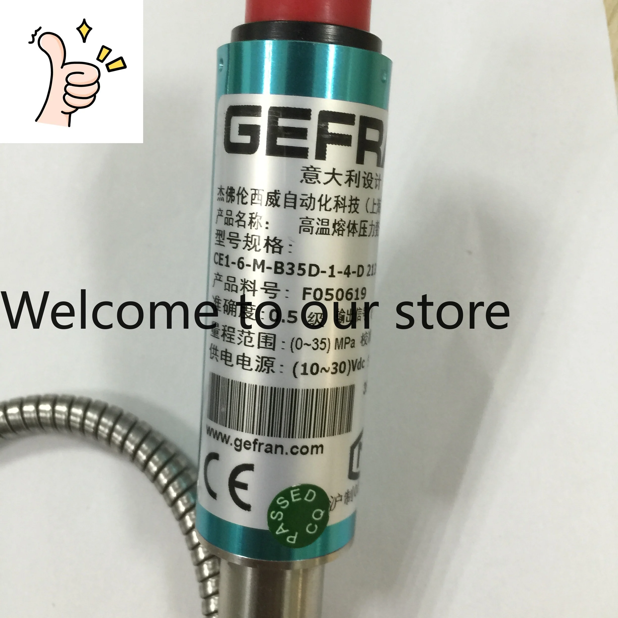 

Original Imported GEFRAN Italian GEFRAN CE1-6-M-B35D-1-4-D Melt Press
