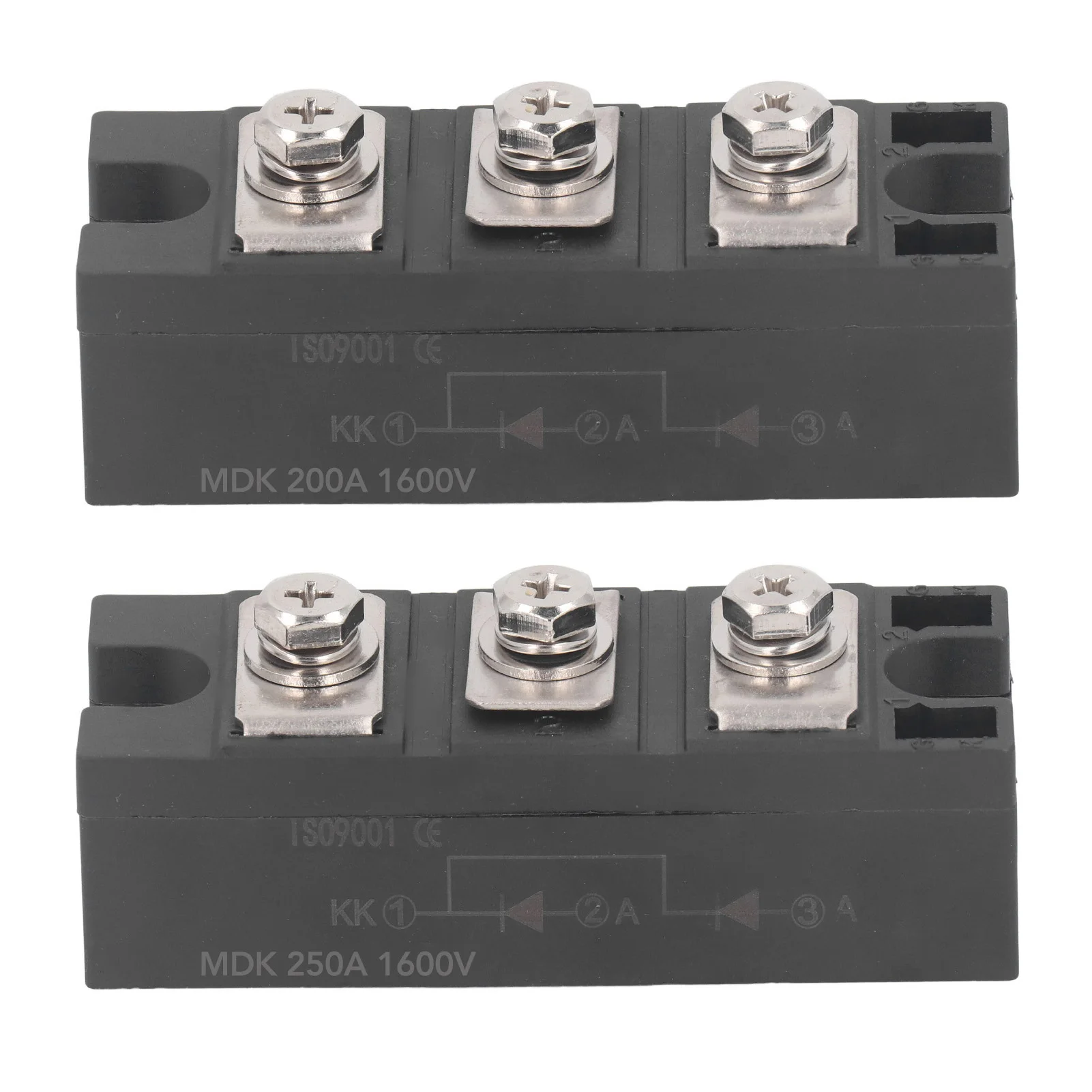 Módulo Rectificador de Diodo de Cátodo Común, Diodo Fotovoltaico de 3 Terminales, Módulo Rectificador de Diodo Anti Reflejo MDK 1600V 200A 250A