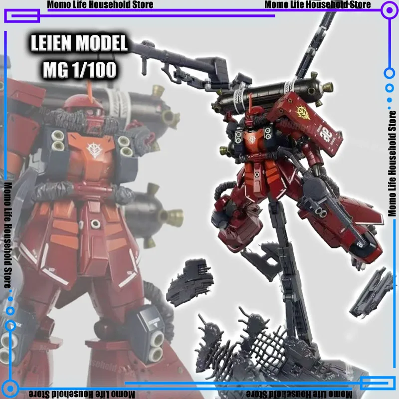 

LEIEN Model MG 1/100 MS-06R Psycho Zaku Zaku Ⅱ High Mobility Type Assembly Model Kits Plastic skeleton Robot Plastic Model Toys