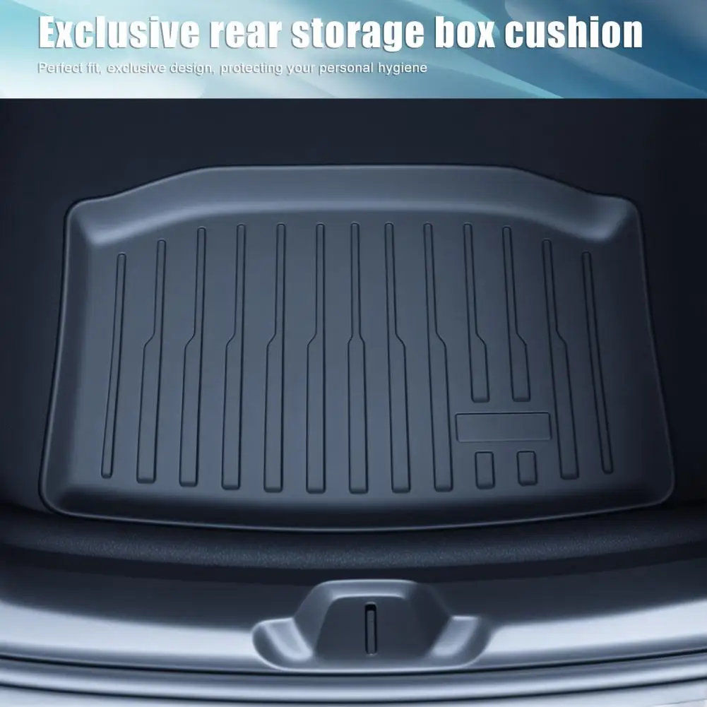 

6Pcs/Set TPE Automotive Interior Cargo Liners Trunk Mats Easy To Clean Wear-resistant Carpets Floor Mats For Tesla Model 3 2024