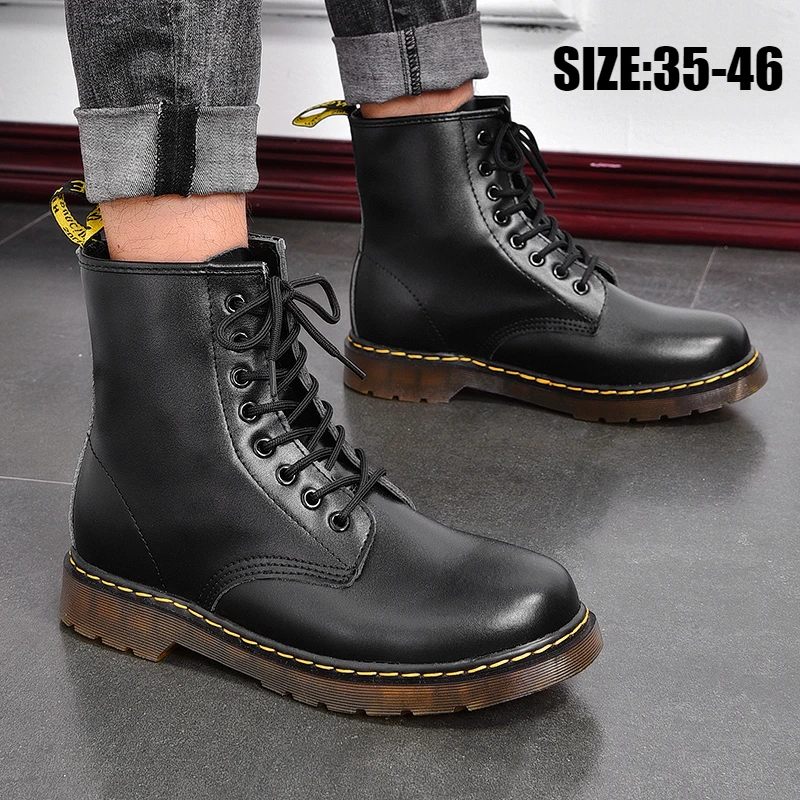 Classic Doc Martens Boots Men's Shoes Casual Shoes Classic Ankle Boots High Slip Office Ventilation Utility Motorcycle