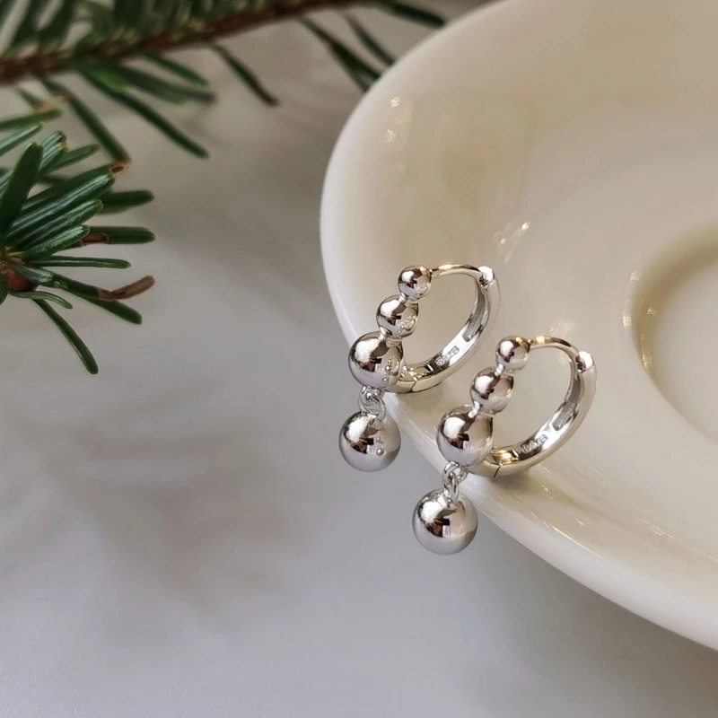 925 Sterling Silver Earrings Simple Fashionable Design New Unique Delicate Exquisite Sweet Charming Ear Ornaments for Women