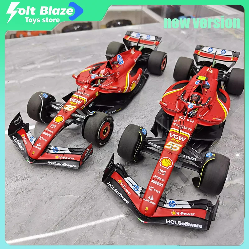 

BBR 2024 Monaco 1/18 Ferrari SF24 #16 #55 Sainz Leclerc F1 Car Model Simulation Static F1 Room Display Alloy Car Model Boy Gifts