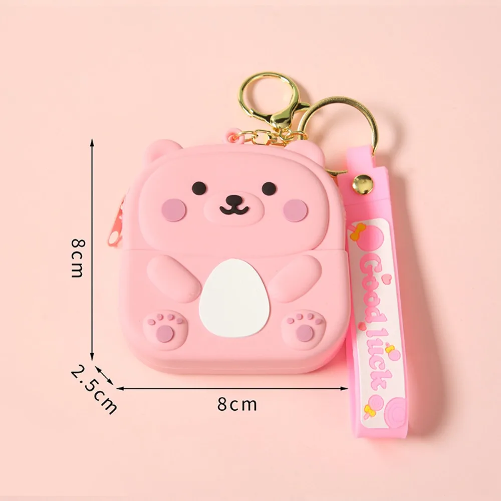 

New Silicone Coin Purse Portable Cartoon Storage Bag Waterproof Pendant Purses Woman