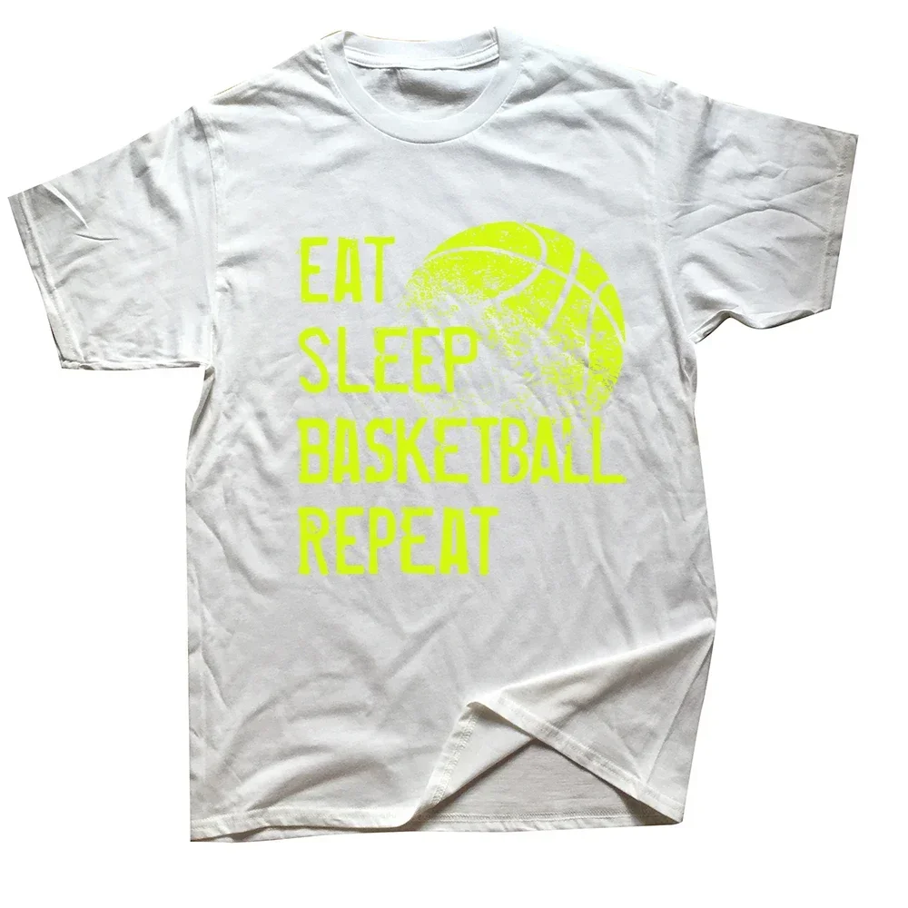 2025 Graphic Streetwear Short Sleeve Birthday Gifts Summer T-shirt Mens Clothing Funny Eat Sleep Basketball Repeat T Shirts