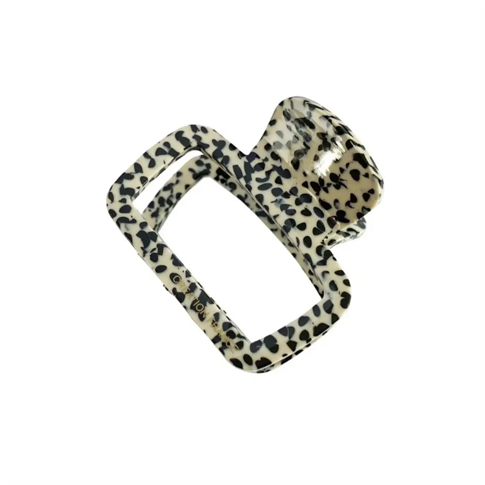 Acetic Acid Mini Hair Claw Y2K Hair Grab Clip Acetate Hair Clips Leopard Pattern High Ponytail Clip Square Barrettes Daily