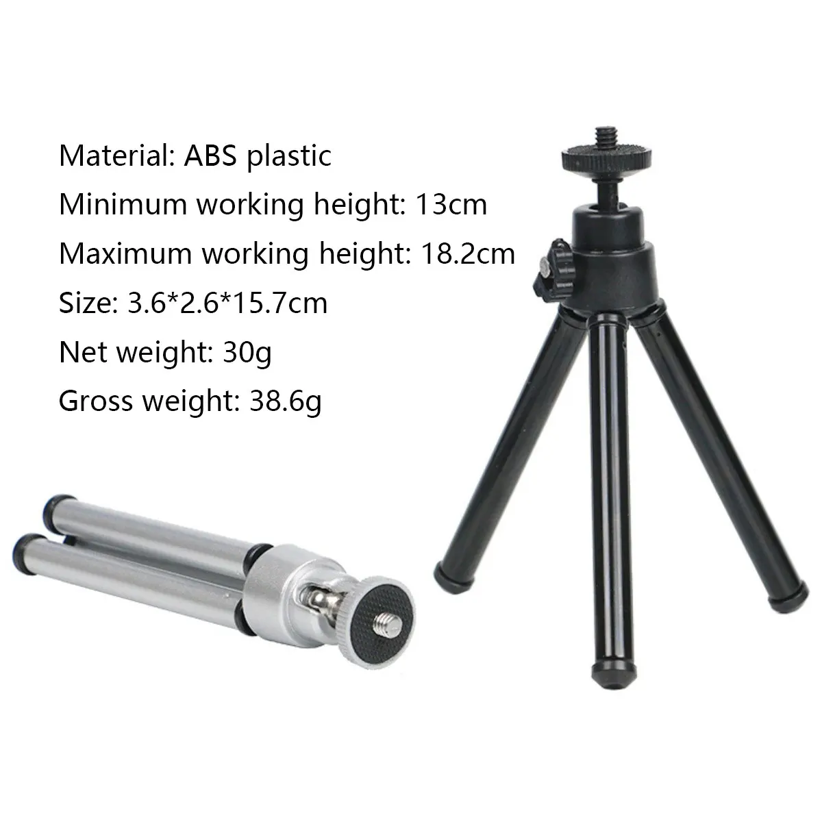 2 desktop telescopic aluminum tube tripod stainless steel small mini mini mobile phone telescope tripod bracket