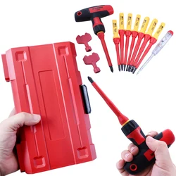 Electrician Tool Repair Kit 12 in 1 Insulated Screwdriver Set 1000V Multitool Magnetic Screw Driver Bits Slotted Phillips Torx