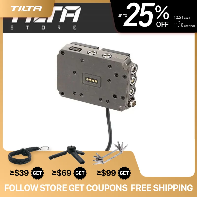 TILTA TA-T08-APM Advanced Power Distribution Module for RED Komodo - Tactical Gray