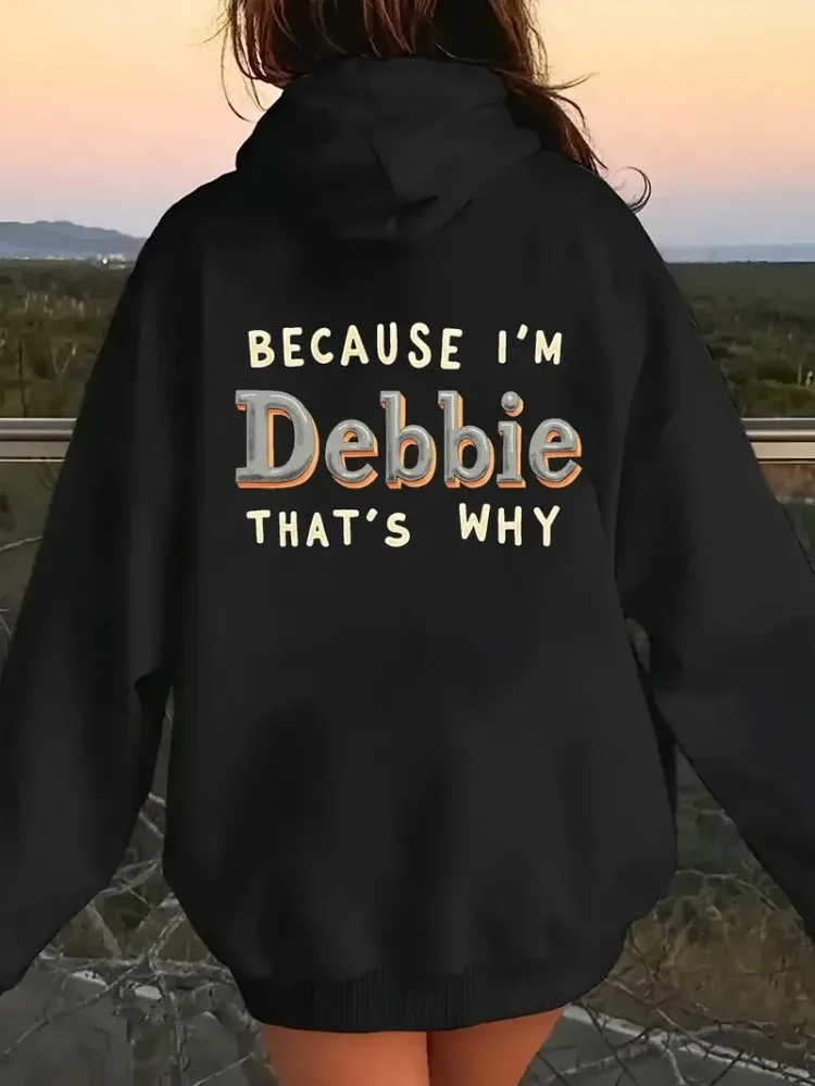 

Потому что я Debbie Thats Why Женская повседневная толстовка больших размеров Яркая зеленая толстовка с капюшоном и рукавами с геометрическим принтом и карманами