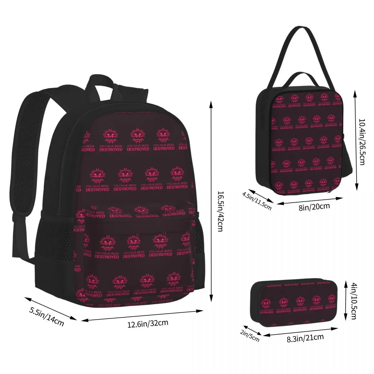 JSAB Annihilate Just Shapes And Beats Blixer Backpacks Children School Bags Kids Rucksack Lunch Bag Pen Bag Three-Piece Set