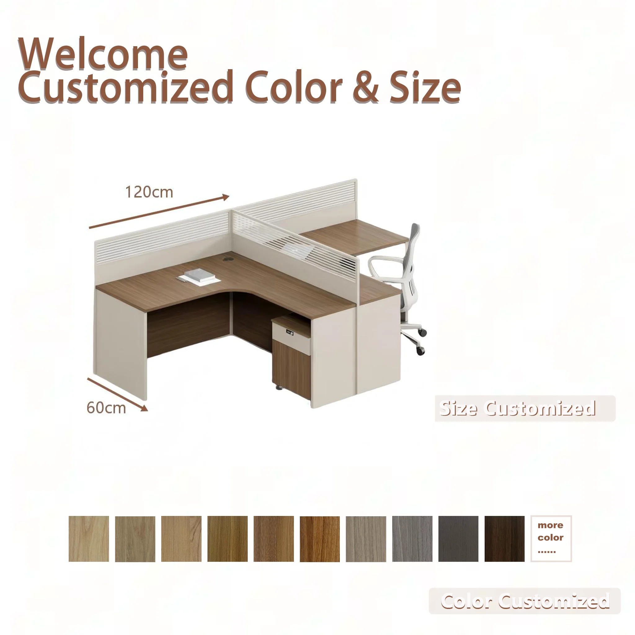 Modern Design and Durable Construction Office Cubicle Partition  Table for Workstation Staff with High Quality and Large Space