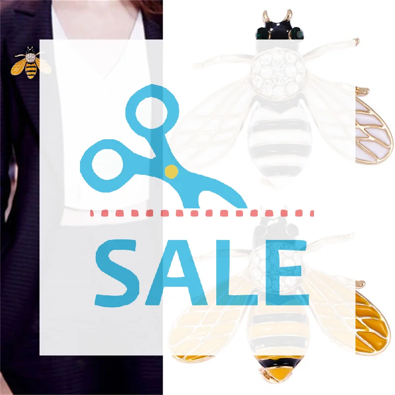 Cute Enamel Bee Brooches Women Men Fly  Brooch Pins Scarf Dress Lapel Pin Suit Decorations Jewelry Clothing Accessories